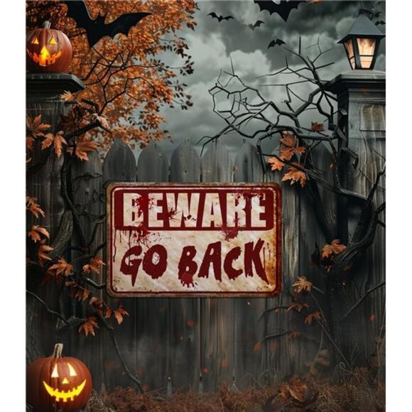 Halloween Decorations Indoor Horror Room Decor Metal Tin Signs Halloween Party - Picture 7 of 8